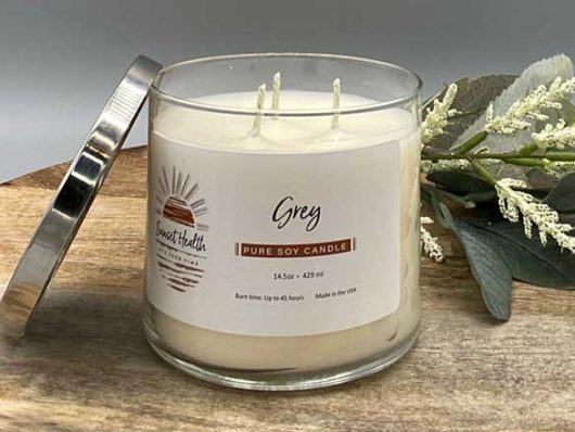 pure soy candle grey