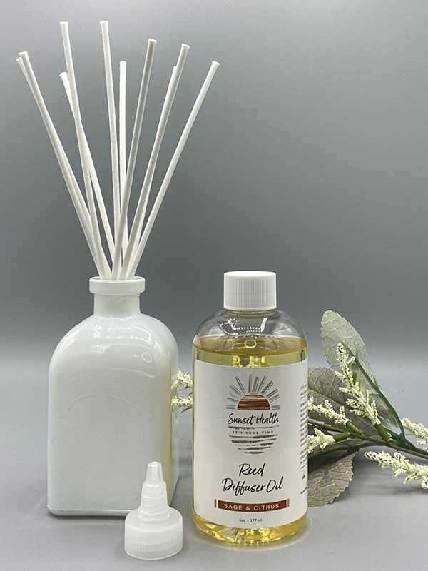 white reed diffuser oil sage & citrus